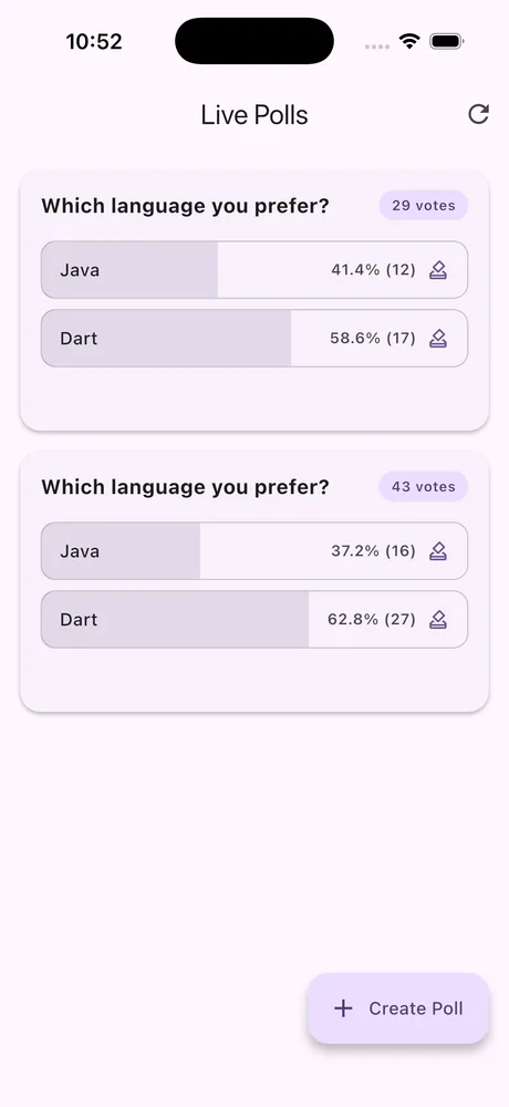 Live Polls screenshot